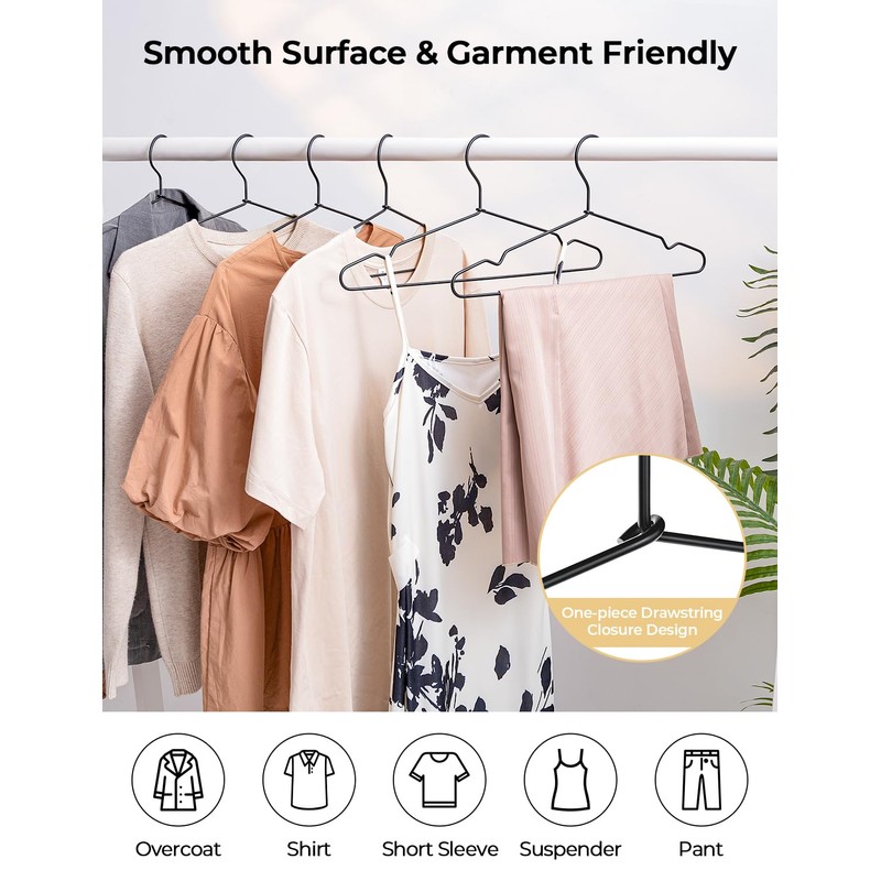 StorageWorks Wire Hangers for Closet, 4mm Super Thick Metal Hanger,