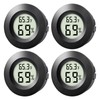 WWHAKO 4-Pack Mini Hygrometer Thermometer Indoor Outdoor Round Humidity Meter,