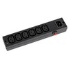 Pro Elec PEL01259 6 Way IEC Distribution Block with Overload