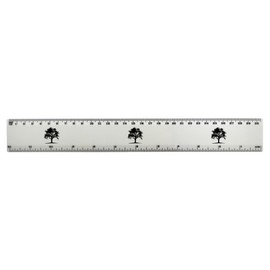 'Tree Silhouette' 30cm (12 Inch) White Plastic Ruler (RL00092858)