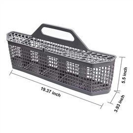Universal Dishwasher Cutlery Basket Replacement WD28X10128 Dishwasher Utensil Silverware Basket, Compatible with Part No. AH959351, EA959351, PS959351, WD28X10127, WD28X10132
