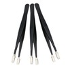 COHEALI 3pcs Stainless Steel Stamp Tweezers Precision Eyelash Assistant for