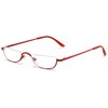 ABETOS Half Moon Reading Glasses Men Women Half Rim Metal