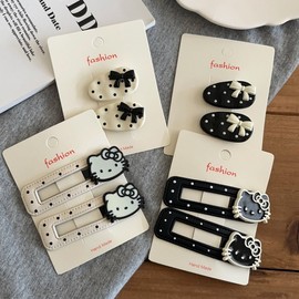 Hair Clip Making Materials / Hair Accessory Components cd135 Kt-Black Wave Point 200ea