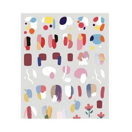 Generic Abstract Nail Stickers Fun Nail Decals Abstract Polka Dots Rainbow R331 Nail Wraps Stickers Manicure Supplies for Women Nails Full Long Lasting Easy Apply and Remove