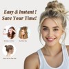 FDEETY Echthaar Dutt Haarteil für Damen Haarteil Mit Gummiband Braids