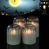 Lezonic Jar Flameless Candles Battery Operated with Remote, LED Candles