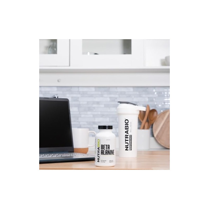 NutraBio Beta-Alanina 800 mg por Cápsula - 1600 mg por