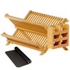 Greenual Bamboo Dish Drying Rack with Utensil Holder, 2 Tier