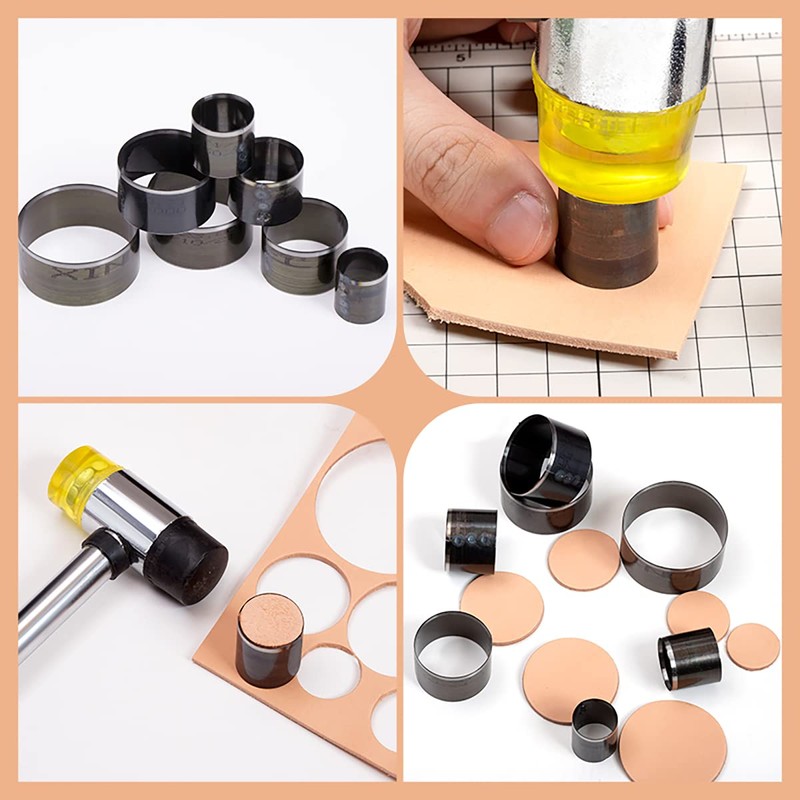 Hollow Punch Cutter Tool, Leather Punching Die Cutting Mold, Manual
