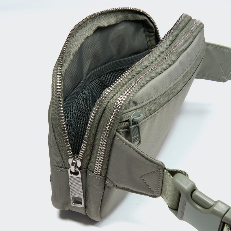 Pander Everywhere Belt Bag for Women, 5 Zipper Pockets RPET