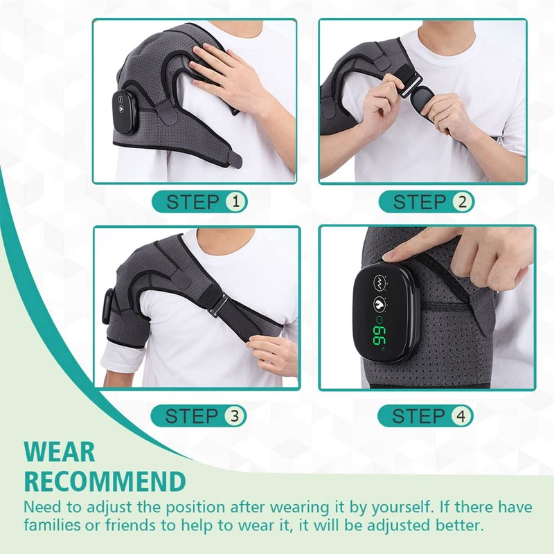 Heated Shoulder Wrap, Shoulder Heating Pads Massager for Men Women,