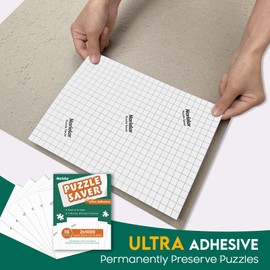 Nariolar Ultra Adhesion Puzzle Glue Sheets; 16 Jigsaw Puzzle Saver Sheets; 2 x 1000 Pieces Saver