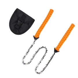 7WUNDERBAR Hand Chainsaw Made of Carbon Steel Chainsaw with Belt Bag Garden Saw Branch Saw Pocket Saw Wire Saw for Camping Outdoor Survival Saw, Tree Wood Cutting 65 cm (33 Teeth)