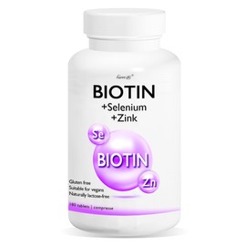 Biotin Line@ | 180 Tablets - 6 Months Treatment | Biotin + Selenium + Zinc for a Complete Blend | 900% VNR