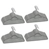 FAMIROSA 100 pcs Clothes Hanger Set Anti-Slip Gray Velvet,8.07 KG,289919