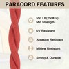 Rebower 550 Paracord Rope 3 m, 4mm Thin Paracord Nylon