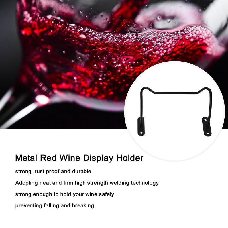 Pack of 6 Metal Red Wine Display Holder Wall Mounted