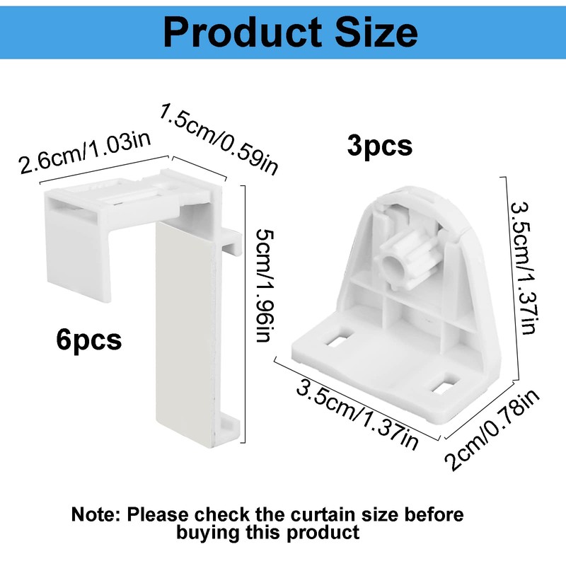Clamp Holder for Klemmfix Roller Blind, Set of 3 Double