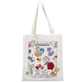 MEIKIUP Alice Fairy Tale Theme Gift Wonderland Alice Flowers Tote Bag Zipper Pouch Fairy Tale Tote Bag (CA Flowers TB)
