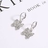 Just Follow Rhinestone Butterfly Drop Gold Hoop Earrings - 9mm,
