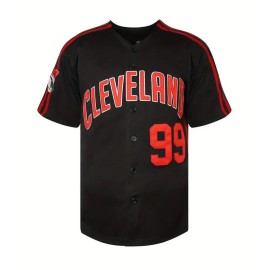 Unbranded Cleveland Indians Rick Vaughn #99 Major League Movie Jersey Black Men's X-Large