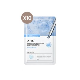 AHC Absolute Return Solution Cotton Mask Moisturizing 28ml 10 sheets / AHC 앱솔루트 리턴솔루션 순면마스크 모이스처라이징 28ml 10매