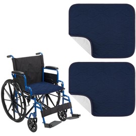 YIBEICO 2PCS Wheelchair Waterproof Chair Pads for Incontinence, Non-Slip Reusable Seat Pads Cover Washable Wheelchair Seat Protector Pads