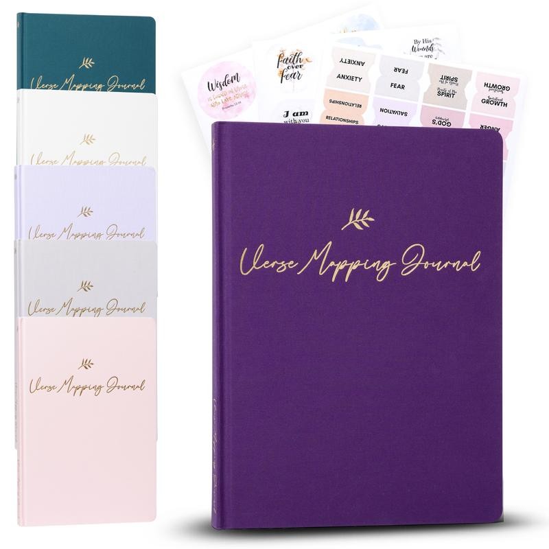 Linen Bible Verse Mapping Journal with Beautiful Gift Box -