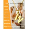 Bestyle Gold Letter W Necklace Capital Letter W Pendant Alphabet