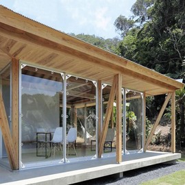 Clear PVC Vinyl Tarp Clear Tarps，Waterproof Clear with Grommets Clear Tarps Heavy Duty Waterproof， Transparent Waterproof raincloth for Roofs （3' x 6'）