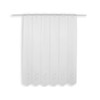 Clever-Kauf-24 Net Curtain Jacquard Flower White Bistro Curtain in 6