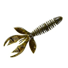 Yum Lures YWHCR408 Wooly Hawg Craw Fishing Bait, Green Pumpkin, 4''