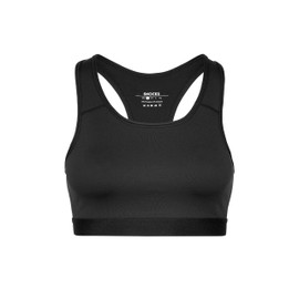 Snocks Women's Recycled Polyester Sports Bra Black Size XS-XL Medium Support, 1 x black.