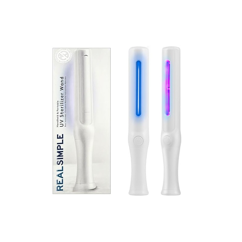 REAL SIMPLE RS UV Light SANITIZER Wand Portable - White
