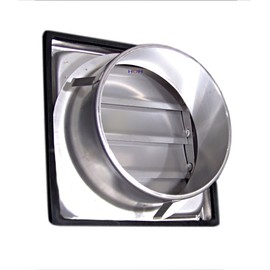 Overpressure Exhaust Grille Stainless Steel DIN 100-150 Stainless Steel Slats Ventilation Grille