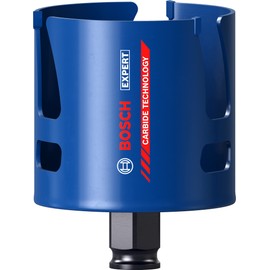 Bosch Professional 1 x Expert Construction Material hole saw (for soft wood, diameter 68 mm, hammer drill accessories)