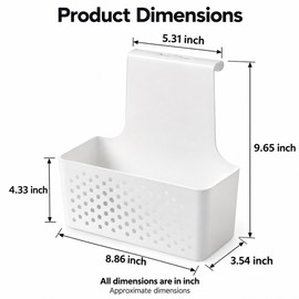 Over Cabinet Door Organizer for Kitchen Storage – Space-Saving Hanging Basket for Cabinet Doors, Cleaning Supplies and Everyday Essentials