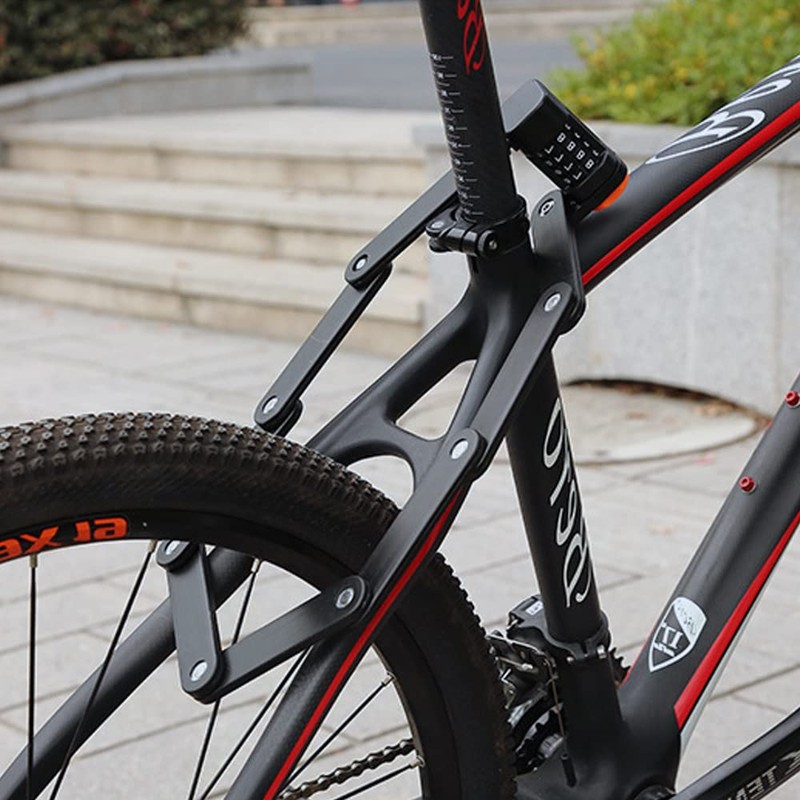 Bicycle Lock, Combination Lock, Lightweight & Small Folding Lock, Bicycle