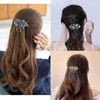 Vintage Royal Rhinestone Tassel Hair Barrette, Dark Blue