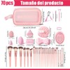Set de 70 Piezas Brochas de Maquillaje Profesional Completo, Juego