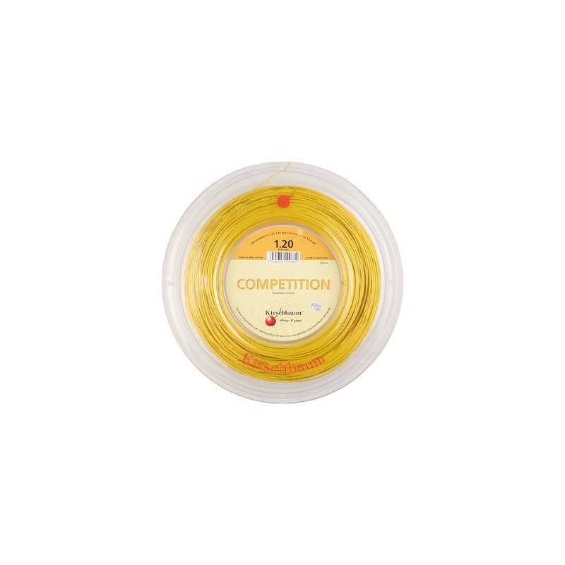 Kirschbaum Unisex's Competition String Reel-Yellow, 1.3 mm/200 m