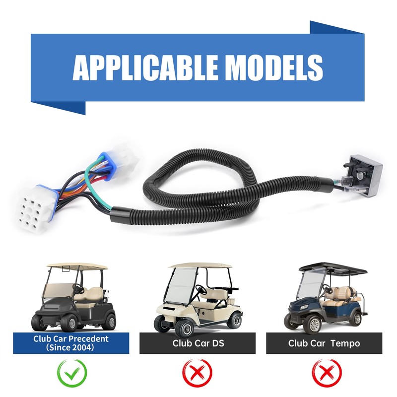 10L0L Golf Cart Harness Adapter-12V Headlight Voltage Reducer Harness for