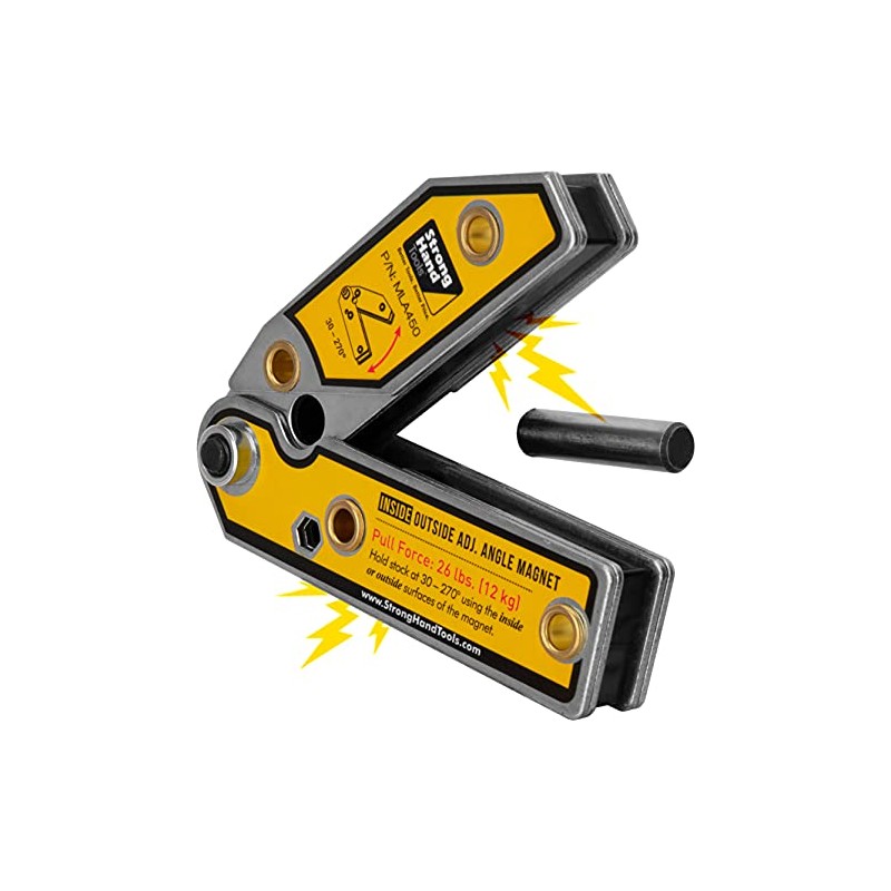 Adjustable Angle Magnetic Square, Angle 30°-270°, Inside/Outside Magnets, Angle Setting
