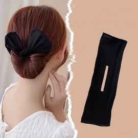 88flix Deft Van Bun Hair Maker Ribbon Deftband Hair Access Deftband (Black)