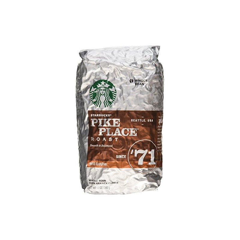Starbucks Whole Bean Coffee, Pike Place Roast, Medium Roast Coffee,