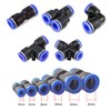 HATOOLHA® Push-to-Connect Fittings 10 Pcs Air Line Quick Connector Pneumatic