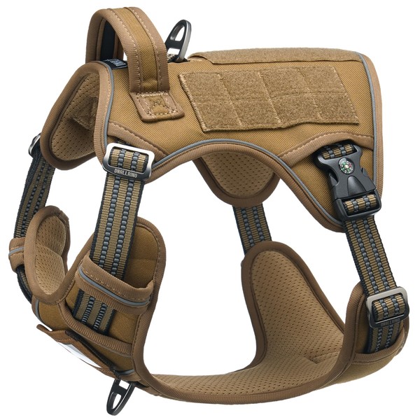 DNALLRINO Tactical Dog Harness for Medium Large Dogs, Heavy Duty