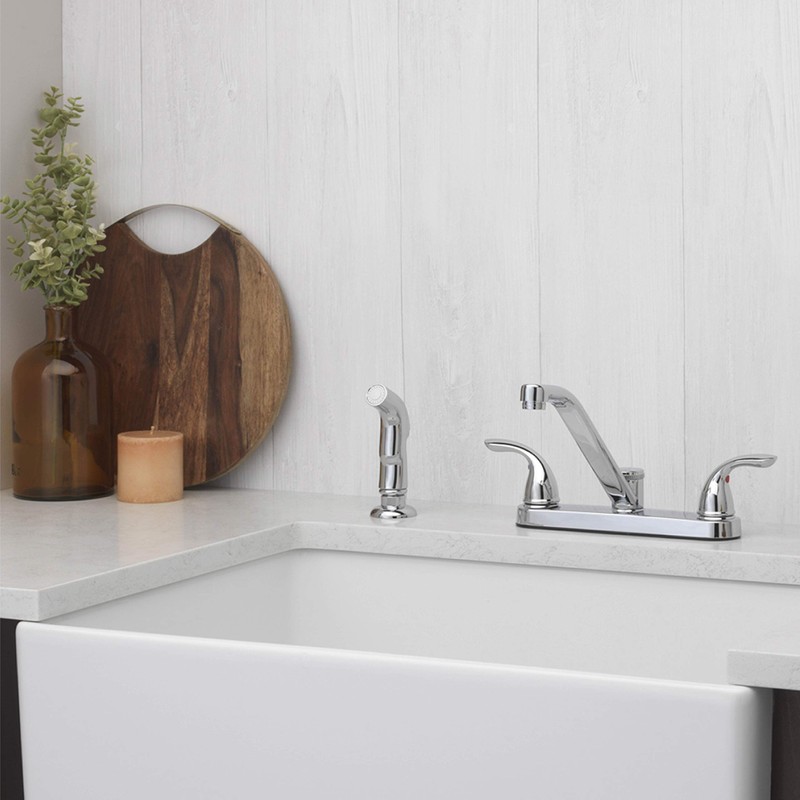 Aqua Vista 25-K82CS-CH-AV Kitchen Sink Faucet with Side Spray, Polished