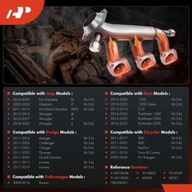 A-Premium Engine Intake Manifold Temperature Sensor [2 Pins] Compatible with Chrysler, Dodge, Jeep, Ram & Volkswagen, fits Grand Cherokee, Wrangler, Grand Caravan, Charger, Journey, Durango & More